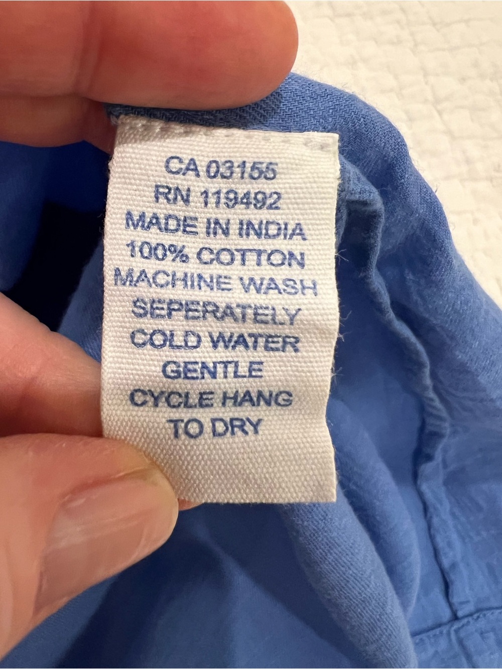 April Cornell Modern Prairie Dress Medium Blue Embroidered Button Front Cottage - Picture 11 of 14